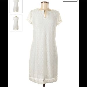 isaac mizrahi live white lace eyelet dress